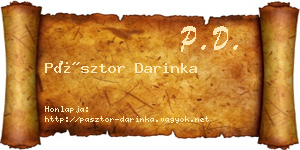 Pásztor Darinka névjegykártya
